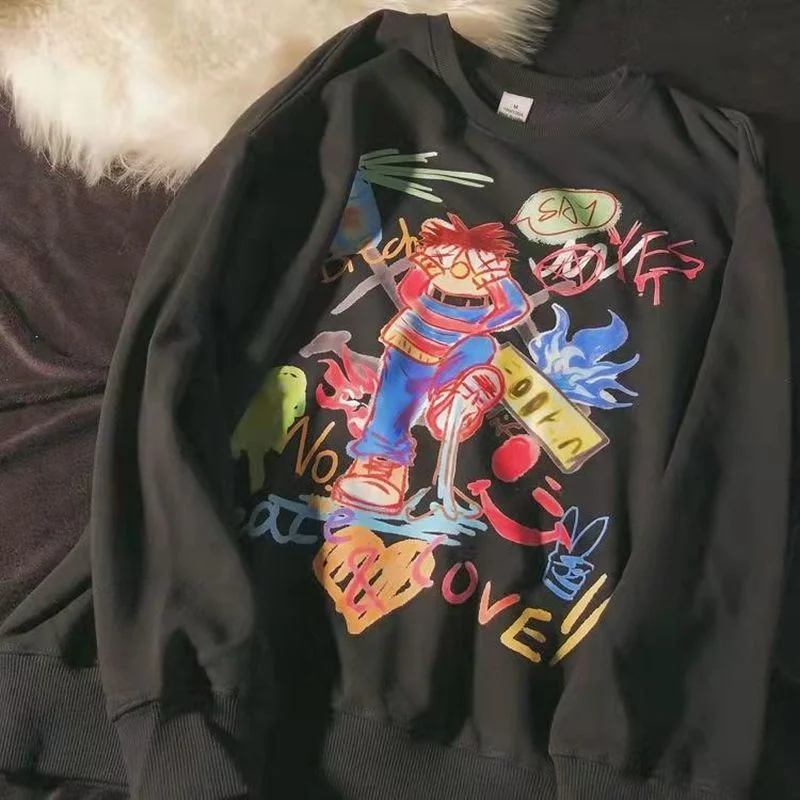 Cartoon Comics Print Japanese Harajuku Women Sweatshirts Vintage Streetwear Hip Hop Hoodies Korean Preppy Style Hoodie 2021 New
Cartoon Comics Print Japanese Harajuku Women Sweatshirts Vintage Streetwear Hip Hop Hoodies Korean Preppy Style Hoodie 2021 New
