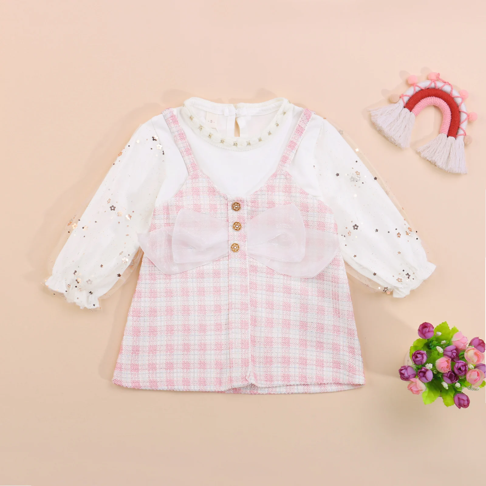 Girl Clothes Kids Casual Dress Girls Plaid Round Neck Long Sleeve Sequin decoration Stitching Dress for Summer Fall 2021
Girl Clothes Kids Casual Dress Girls Plaid Round Neck Long Sleeve Sequin decoration Stitching Dress for Summer Fall 2021
