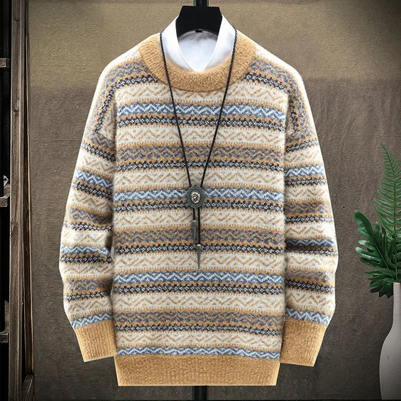 Super Warm Christmas Mink Cashmere Sweater Men Winter Thickened Cotton Turtleneck Pullover Jumper Soft Thick Pull Home Fashion
Super Warm Christmas Mink Cashmere Sweater Men Winter Thickened Cotton Turtleneck Pullover Jumper Soft Thick Pull Home Fashion