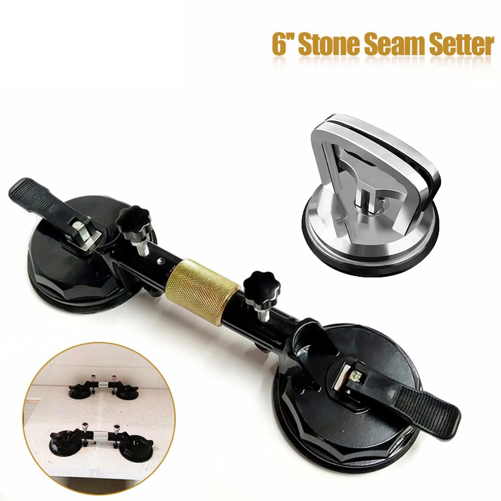 Adjustable Suction Cup Stone Seam Setter for Pulling and Aligning Tiles Flat Surfaces K888
Adjustable Suction Cup Stone Seam Setter for Pulling and Aligning Tiles Flat Surfaces K888
