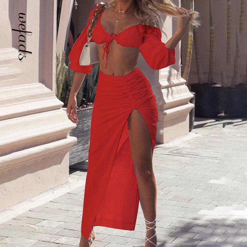 Wefads Two-Piece Set Irregular Skirt Suit With Solid Color Tube Top Sexy Party Street Fashion Dress 2021 Summer New Style
Wefads Two-Piece Set Irregular Skirt Suit With Solid Color Tube Top Sexy Party Street Fashion Dress 2021 Summer New Style