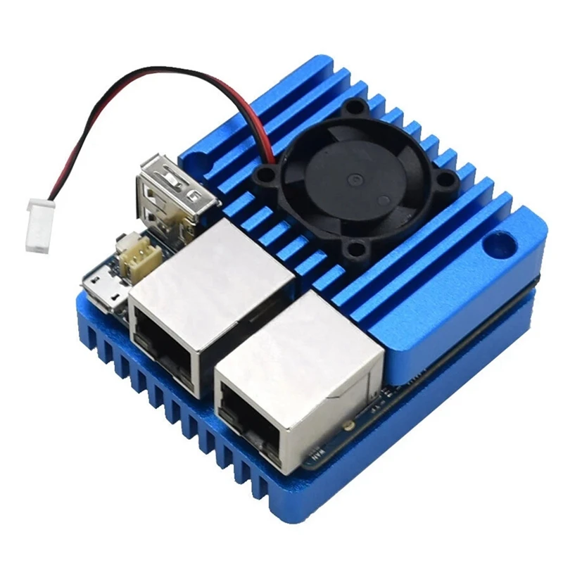For Nanopi R1S R2S Aluminum Alloy Metal Cooling Shell Case Motherboard Protective Case Accessories Blue
For Nanopi R1S R2S Aluminum Alloy Metal Cooling Shell Case Motherboard Protective Case Accessories Blue
