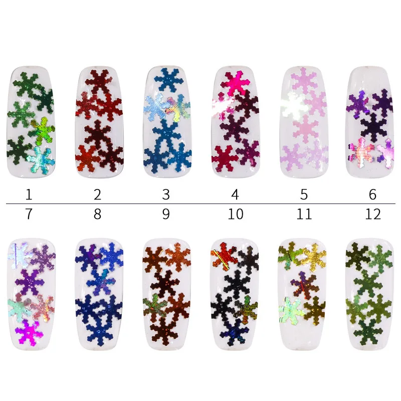 New nail sticker 12 color nail snowflake Sequin set 6mm laser Snowflake Christmas Sequin nail Decal nail decals designer
New nail sticker 12 color nail snowflake Sequin set 6mm laser Snowflake Christmas Sequin nail Decal nail decals designer