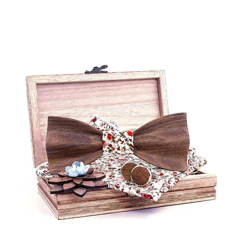 Novelty Wood Bowtie Butterfly Male Wooden Bow Ties Handkerchief Cufflinks Brooch Set Suit Wedding Bridegroom Corbatas
Novelty Wood Bowtie Butterfly Male Wooden Bow Ties Handkerchief Cufflinks Brooch Set Suit Wedding Bridegroom Corbatas