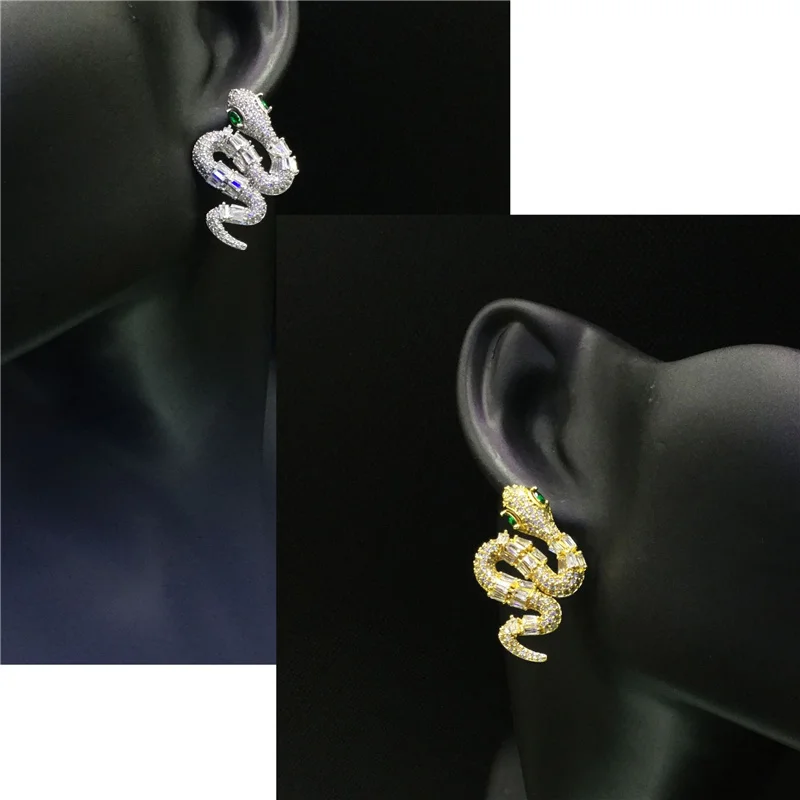 EYER 2021 New Fashion Gold Color Geometric Snake Animal CZ Earrings For Women Long Mysterious Trendy Earrings Modern Ear Jewelry
EYER 2021 New Fashion Gold Color Geometric Snake Animal CZ Earrings For Women Long Mysterious Trendy Earrings Modern Ear Jewelry