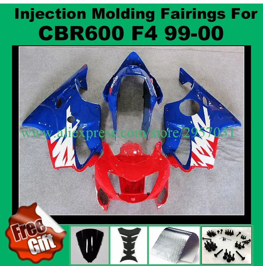 Free screws+gifts Fairing kit for HONDA INJECTION mold CBR 600 F4 fairings 1999 2000 Blue Red I9880 CBR600 99 00
Free screws+gifts Fairing kit for HONDA INJECTION mold CBR 600 F4 fairings 1999 2000 Blue Red I9880 CBR600 99 00