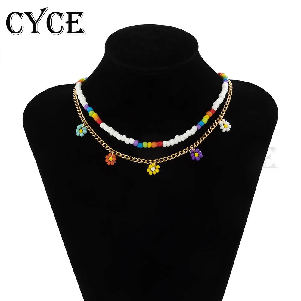 CYCE Trend Bohemian Colorful Rice Beads Strand Necklaces For Women Simple Geometric Daisy Clavicle Chain Jewelry Accessories
CYCE Trend Bohemian Colorful Rice Beads Strand Necklaces For Women Simple Geometric Daisy Clavicle Chain Jewelry Accessories