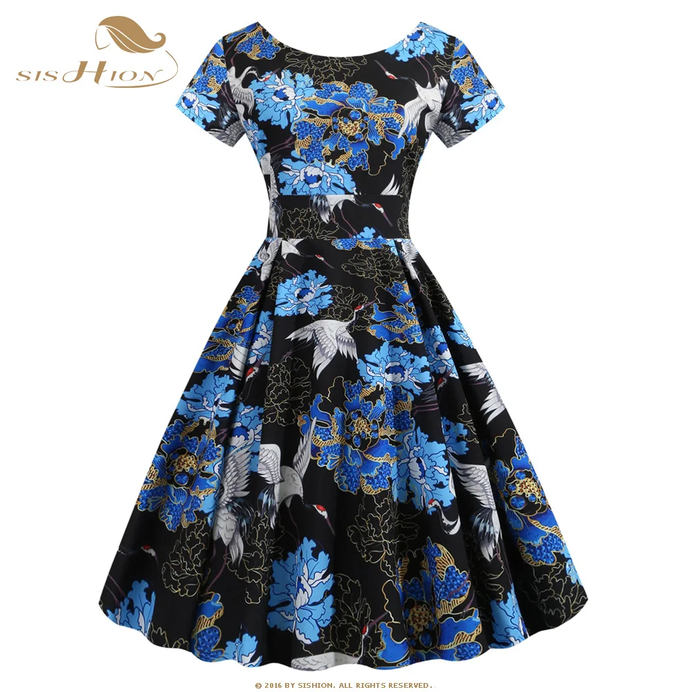 Autumn Dress Female Vintage O-Neck Casual Flower print Dress Short Sleeve Big Swing Dress for Women Robe SP1194
Autumn Dress Female Vintage O-Neck Casual Flower print Dress Short Sleeve Big Swing Dress for Women Robe SP1194