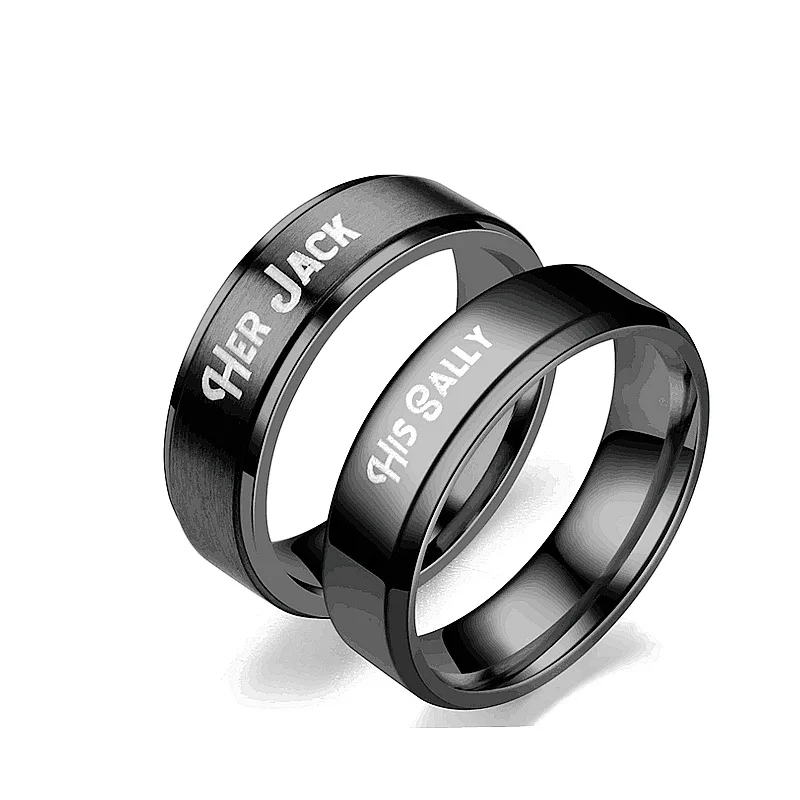 2021 New Her Jack His Sally Stainless Steel Couple Ring European and American Engagement Ring wedding rings
2021 New Her Jack His Sally Stainless Steel Couple Ring European and American Engagement Ring wedding rings