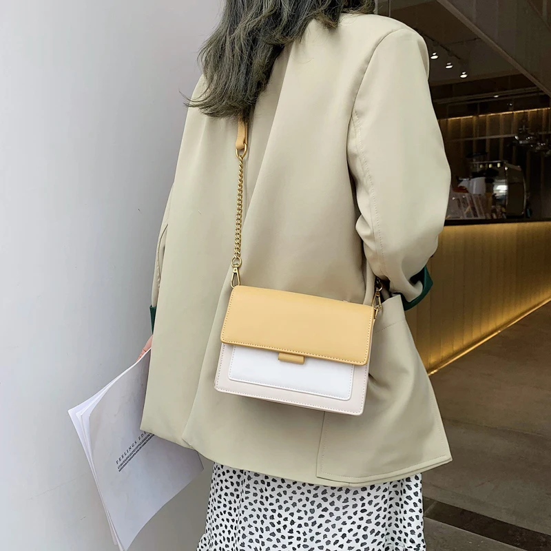 OIMG Contrasting Color Leather Square Bags Crossbody Bags for Women Luxury Handbags Ladies Travel Fashion Simple Shoulder Totes
OIMG Contrasting Color Leather Square Bags Crossbody Bags for Women Luxury Handbags Ladies Travel Fashion Simple Shoulder Totes