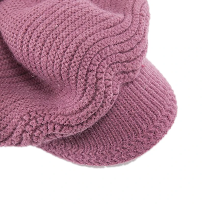 Winter Warm Knit Fashion Hat For Women Beanie Beret Crochet Cap With Visor For Ladies Girls 
Winter Warm Knit Fashion Hat For Women Beanie Beret Crochet Cap With Visor For Ladies Girls
