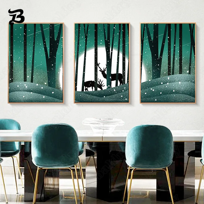 Canvas Painting Deer Forest Snow Landscape Wall Art Posters and Prints Nordic Decoration Wall Pictures Scandinavian Home Decor
Canvas Painting Deer Forest Snow Landscape Wall Art Posters and Prints Nordic Decoration Wall Pictures Scandinavian Home Decor