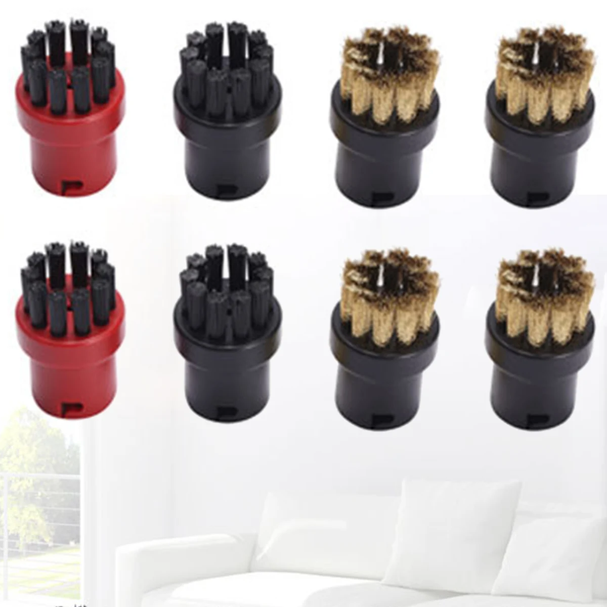 8pcs Nylon Brass Brush Nozzles For KARCHER SC3 SC3.100 SC4 SC4.100 Steam Cleaner Vacuum Power Brush For Home Cleaning
8pcs Nylon Brass Brush Nozzles For KARCHER SC3 SC3.100 SC4 SC4.100 Steam Cleaner Vacuum Power Brush For Home Cleaning