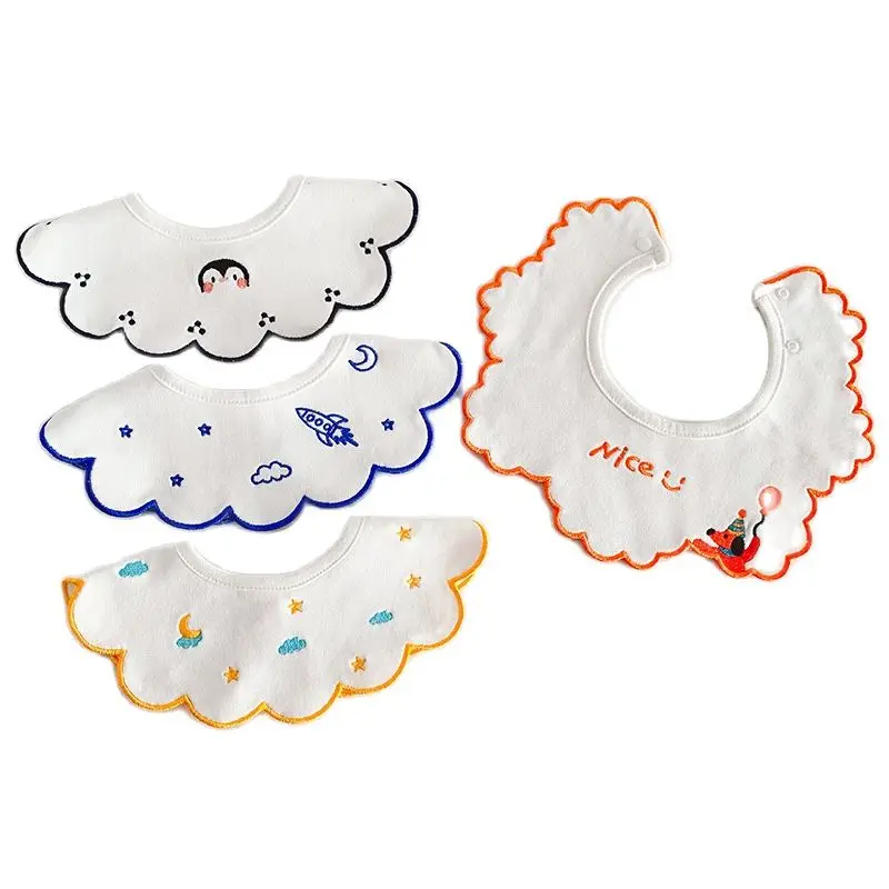 Korean Style Infant Baby Cotton Bibs Embriodery With Wavy Ended Children Fashion Burp Cloths Cute Saliva Towel Kids Accessories 
Korean Style Infant Baby Cotton Bibs Embriodery With Wavy Ended Children Fashion Burp Cloths Cute Saliva Towel Kids Accessories