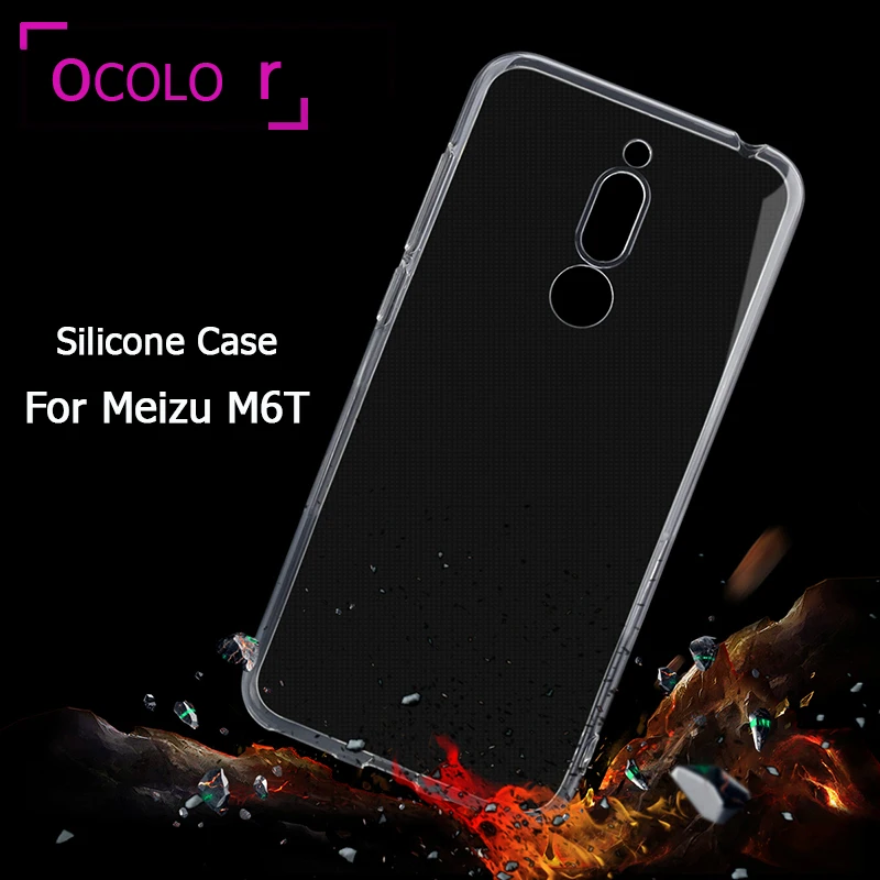 Ocolor для Meizu M6T силиконовый чехол Мягкая задняя крышка защитный из ТПУ 5 7 "для