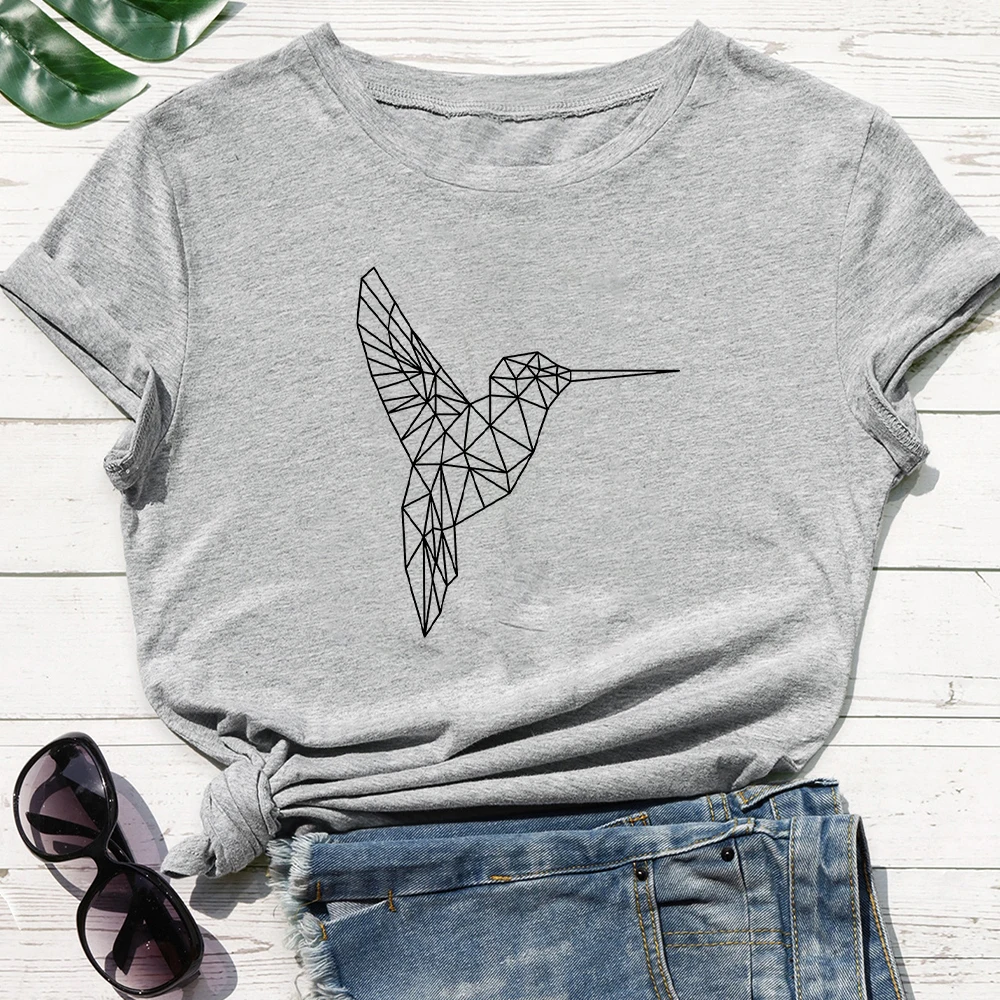 Round Hipster Neck New Women T-shirt Aesthetic T Shirt A Line Drawn Hummingbird Is Collecting Nectar Graphic Print T Shirt
Round Hipster Neck New Women T-shirt Aesthetic T Shirt A Line Drawn Hummingbird Is Collecting Nectar Graphic Print T Shirt
