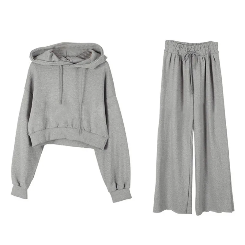 Sports suit women's temperament casual wear high waist trend wide leg pants fashion goddess hooded short sweater
Sports suit women's temperament casual wear high waist trend wide leg pants fashion goddess hooded short sweater