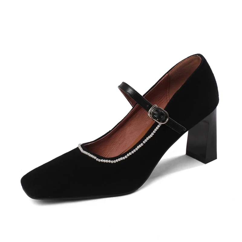 2021 Spring Women Pumps Pearl Kid Suede Leather High Heels Pumps Fashion Wedding Office Party Shoes Woman Square Toe Size40
2021 Spring Women Pumps Pearl Kid Suede Leather High Heels Pumps Fashion Wedding Office Party Shoes Woman Square Toe Size40