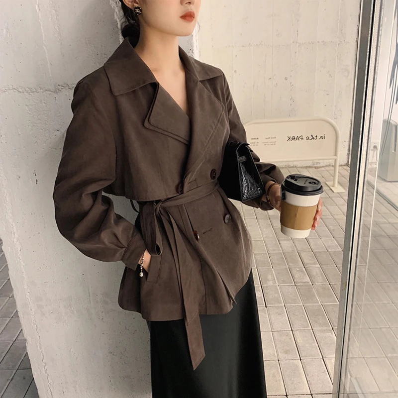 Bella Philosophy 2019 Autumn Solid Women Sashes Jacket OL Turn-down Collar Double Breasted Outwear Female Lantern Sleeve Jackets
Bella Philosophy 2019 Autumn Solid Women Sashes Jacket OL Turn-down Collar Double Breasted Outwear Female Lantern Sleeve Jackets