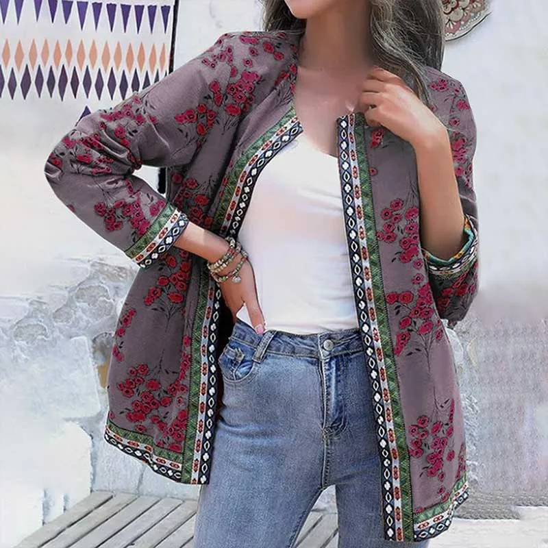 ZANZEA Female Retro Holiday Street Cardigan Suits Oversize Femme Baggy Floral Printed Thin Coat Women Long Sleeved Pocket Jacket
ZANZEA Female Retro Holiday Street Cardigan Suits Oversize Femme Baggy Floral Printed Thin Coat Women Long Sleeved Pocket Jacket