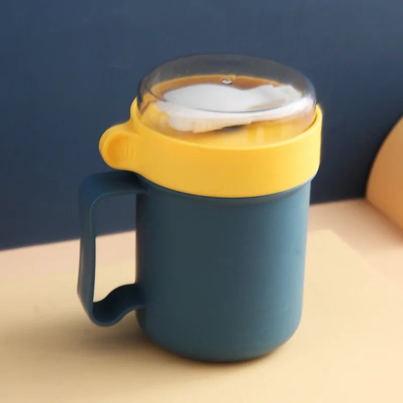 Solid Color Cereal Milk Breakfast Cup with Spoon Can Be Heated By Microwave Oven Portable Japanese Plastic Small Water Cup
Solid Color Cereal Milk Breakfast Cup with Spoon Can Be Heated By Microwave Oven Portable Japanese Plastic Small Water Cup