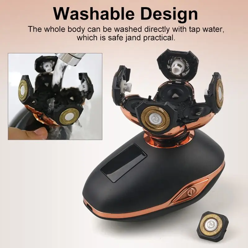 5 in 1 USB Rechargeable Electric Shaver Five Floating Heads Razors Hair Clipper Nose Ear Hair Trimmer Men Facial Cleaning Brush
5 in 1 USB Rechargeable Electric Shaver Five Floating Heads Razors Hair Clipper Nose Ear Hair Trimmer Men Facial Cleaning Brush