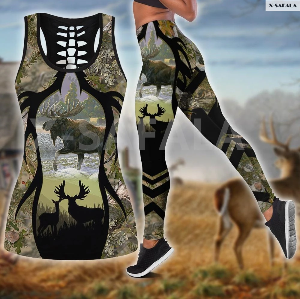 Moose Hunting 3D Printed Women Two Piece Yoga Set Vest Hollow Combo Tank Top Legging Waist Sport Fitness Quick Dry E10
Moose Hunting 3D Printed Women Two Piece Yoga Set Vest Hollow Combo Tank Top Legging Waist Sport Fitness Quick Dry E10