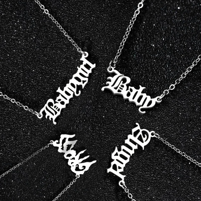 2021 Baby Girl Letter Zodiac Necklace For Girl Princess Angel Stainless Steel Pendant Jewelry Constellation Choker Collier Femme
2021 Baby Girl Letter Zodiac Necklace For Girl Princess Angel Stainless Steel Pendant Jewelry Constellation Choker Collier Femme