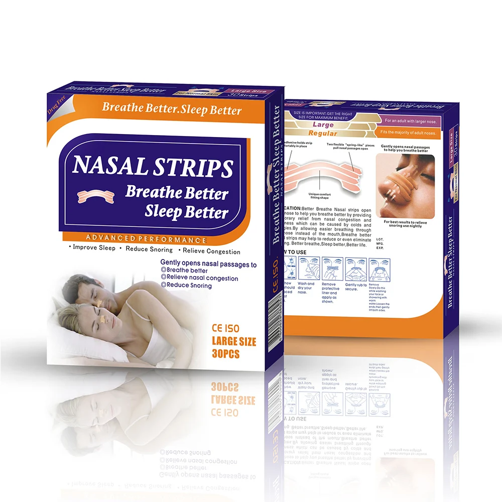 900pcs=30boxes 66x19mm Factory Supply Anti Snore Nasal Strip Breathe Right Stop Snoring Strips Easier Breath Health Sleeping Aid
900pcs=30boxes 66x19mm Factory Supply Anti Snore Nasal Strip Breathe Right Stop Snoring Strips Easier Breath Health Sleeping Aid