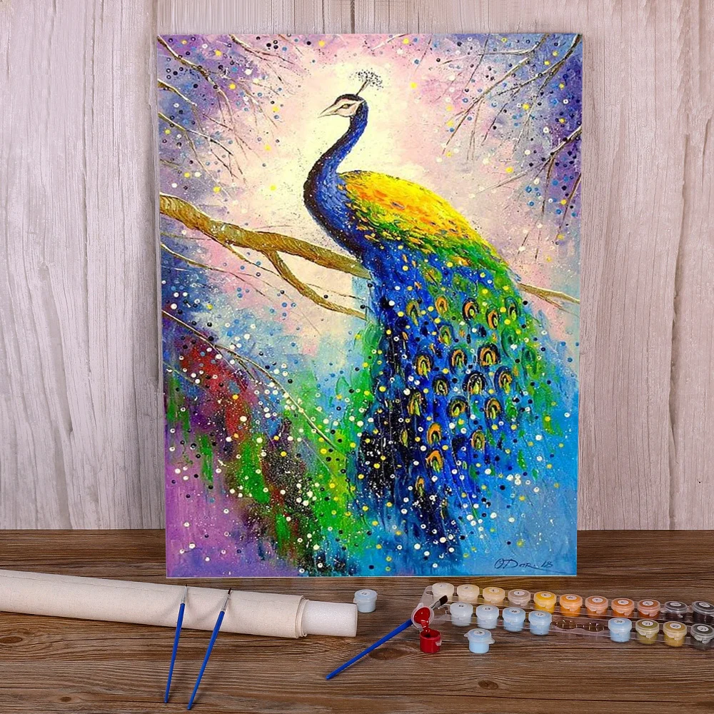 Animal Peacock Painting By Numbers Set Acrylic Paints 50*70 Canvas Pictures Decorative Paintings Kids Drawing
Animal Peacock Painting By Numbers Set Acrylic Paints 50*70 Canvas Pictures Decorative Paintings Kids Drawing