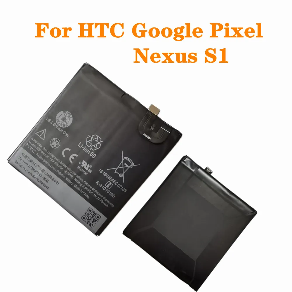 Аккумулятор B2PW4100 2770 мА · ч, для HTC Google Pixel / Nexus S1, Сменный аккумулятор для мобильного телефона
Аккумулятор B2PW4100 2770 мА · ч, для HTC Google Pixel / Nexus S1, Сменный аккумулятор для мобильного телефона