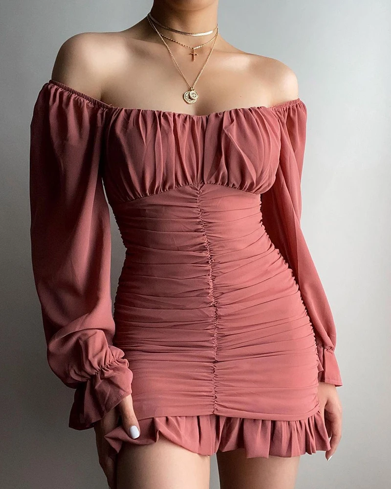 Sexy Women Slash Neck Shirt Dress Spring Autumn Women's Off Shoulder Short Mini Dress Girls Party Solid Streetwear Vestidos
Sexy Women Slash Neck Shirt Dress Spring Autumn Women's Off Shoulder Short Mini Dress Girls Party Solid Streetwear Vestidos