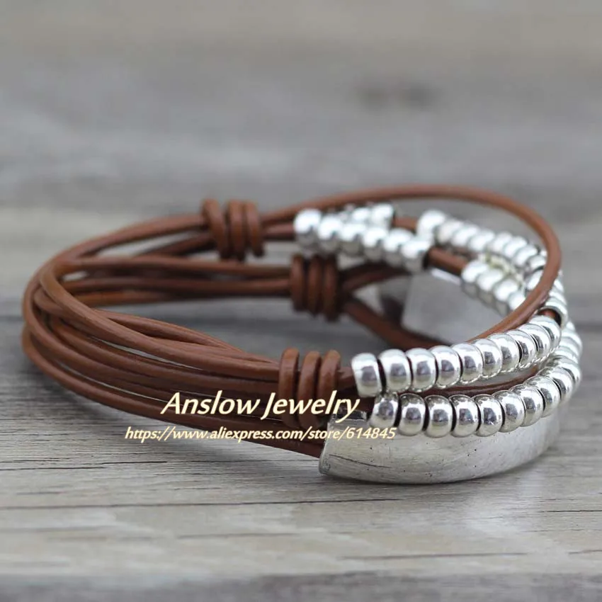 Anslow Brand Bohemian Vintage Handmade Multilayer Wrap Jewelry Women Mother's Day Birthday Leather Bracelet Bangle LOW0465LB
Anslow Brand Bohemian Vintage Handmade Multilayer Wrap Jewelry Women Mother's Day Birthday Leather Bracelet Bangle LOW0465LB