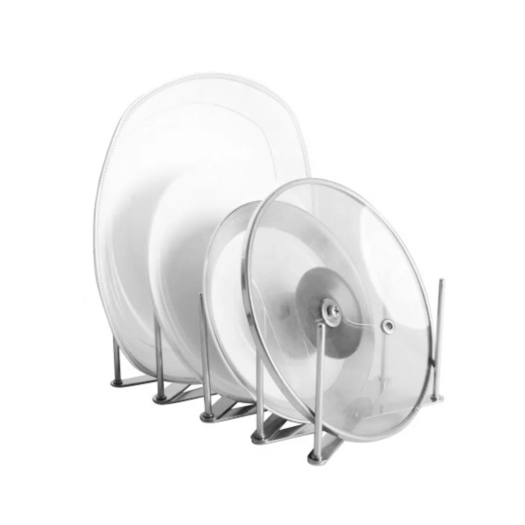 Estante para tapas de ollas, organizador de cocina de acero inoxidable extendido, soporte para platos y cucharas, bandeja
Estante para tapas de ollas, organizador de cocina de acero inoxidable extendido, soporte para platos y cucharas, bandeja