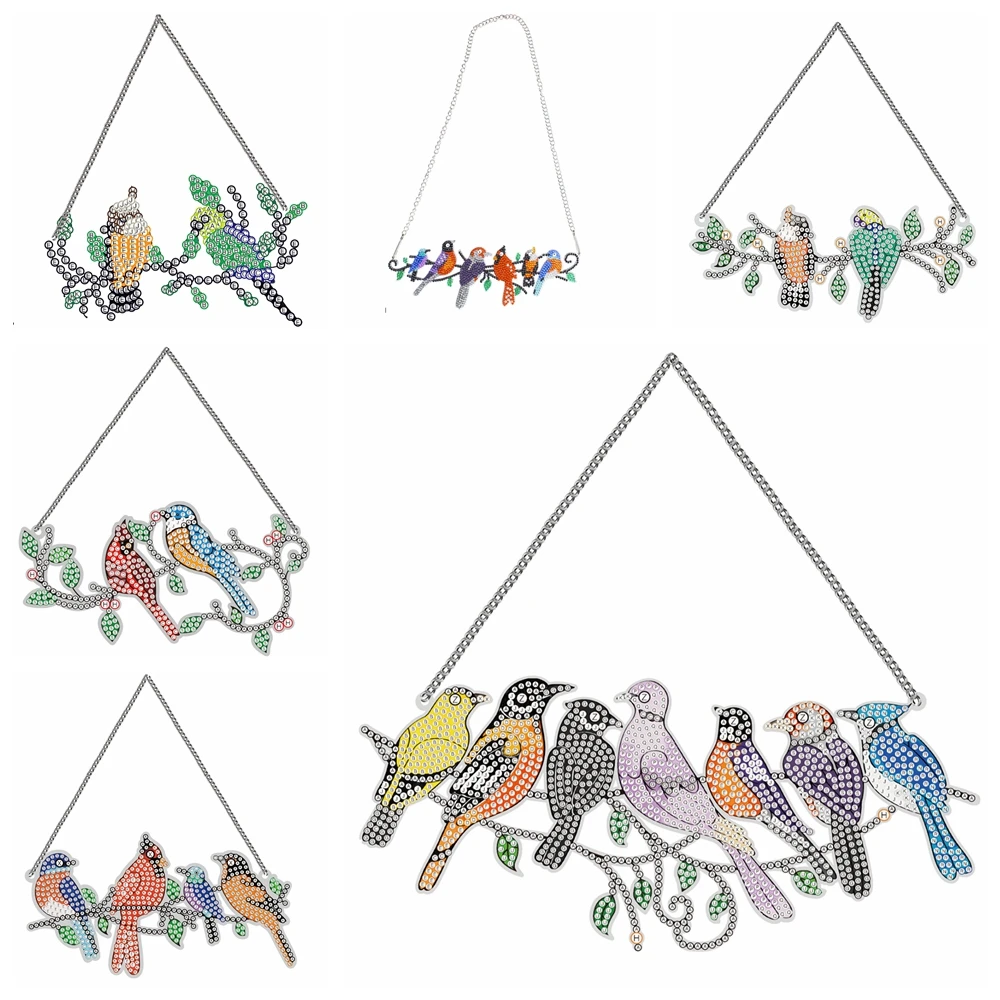 DIY 5D Diamond Painting Muitcolor Birds Hanging Ornaments Special Shaped Drill Home Window Pendant For Door Home Wall Decoration
DIY 5D Diamond Painting Muitcolor Birds Hanging Ornaments Special Shaped Drill Home Window Pendant For Door Home Wall Decoration