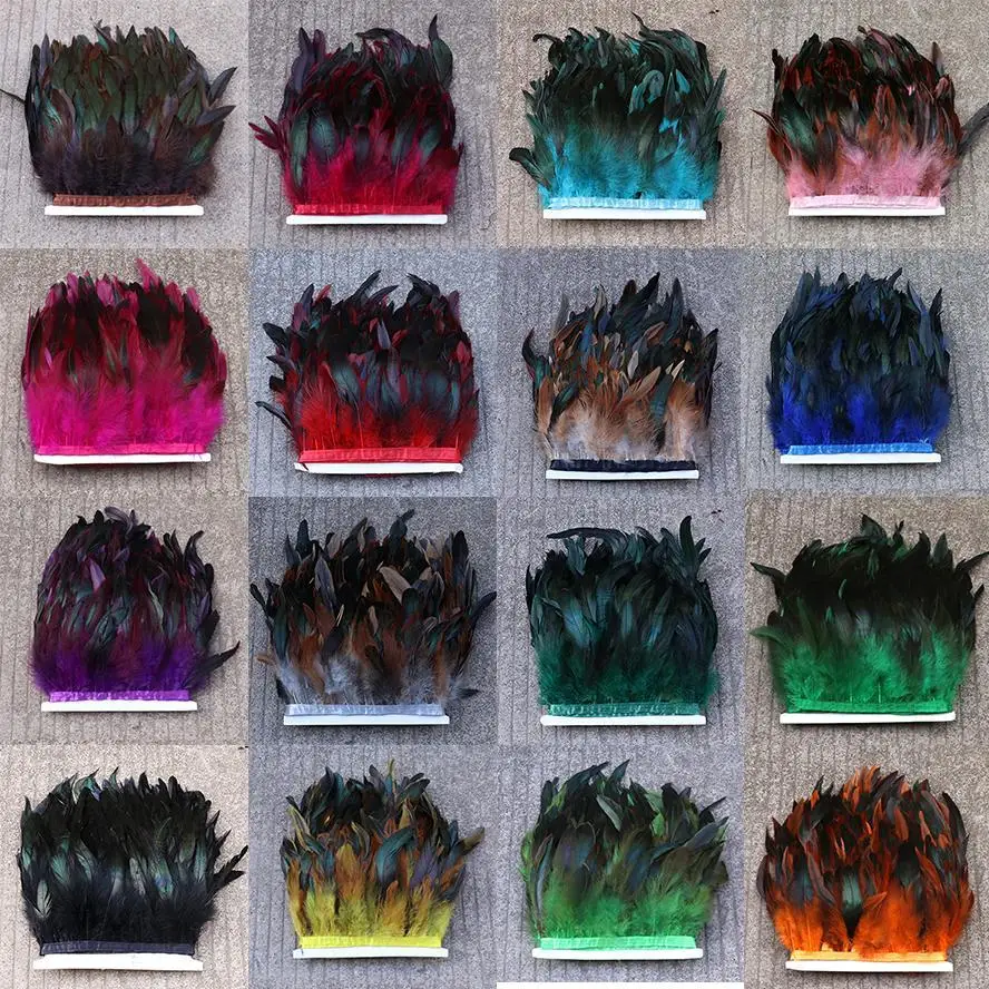 Hot Sale Natural Rooster Feather Trims Ribbon For Dress Skirt Sewing Craft Chicken Feathers Fringe Plume Decoration DIY Handwork
Hot Sale Natural Rooster Feather Trims Ribbon For Dress Skirt Sewing Craft Chicken Feathers Fringe Plume Decoration DIY Handwork