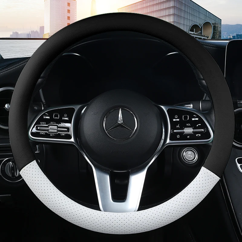 Anti Slip Car Carbon Fiber Steering Wheel Cover for Mercedes Ben AMG 38cm Models A C CLA E GLA GLC GLE S B CLS Class Accessories
Anti Slip Car Carbon Fiber Steering Wheel Cover for Mercedes Ben AMG 38cm Models A C CLA E GLA GLC GLE S B CLS Class Accessories
