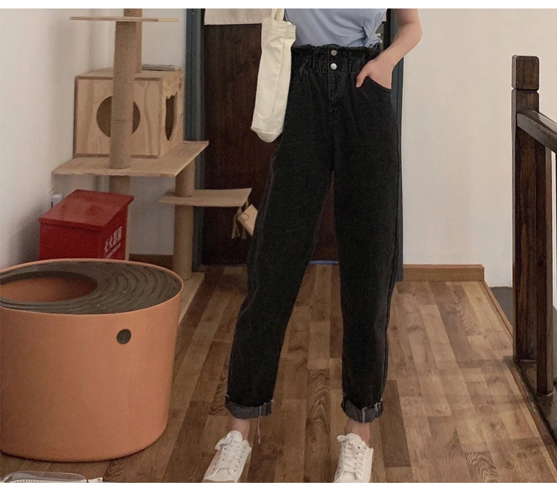 High Quality Soft Vintage Boyfriend Jeans for Women 2021 Elastic High Waist Mom Black Jeans Harajuku Long Denim Pants
High Quality Soft Vintage Boyfriend Jeans for Women 2021 Elastic High Waist Mom Black Jeans Harajuku Long Denim Pants