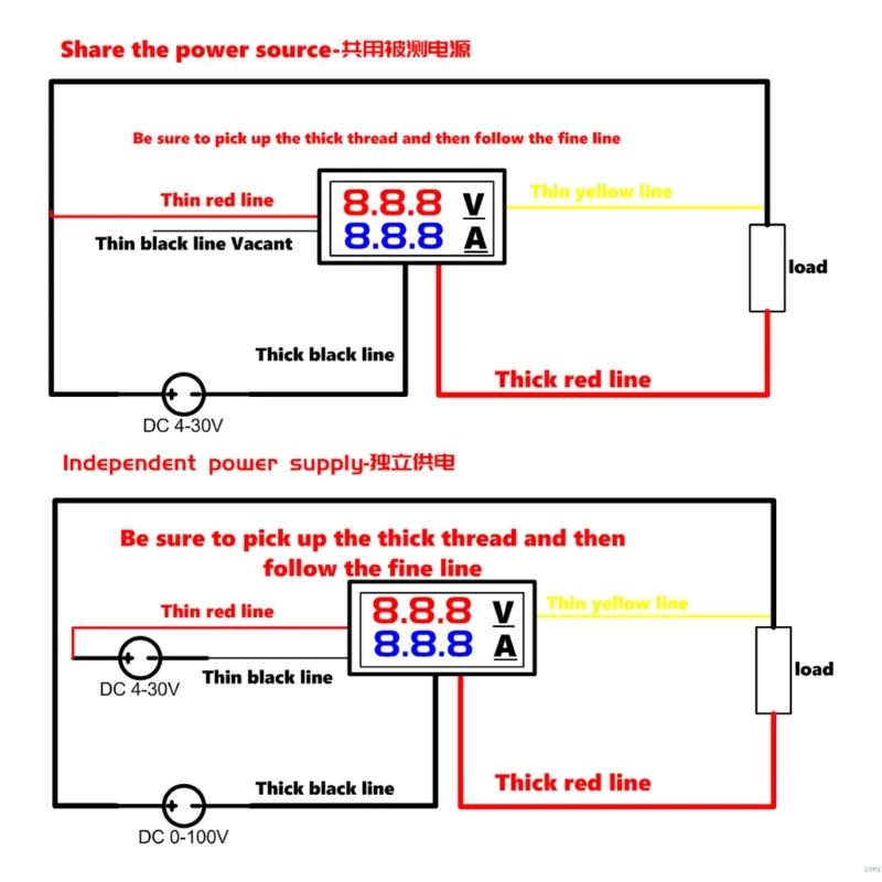 Mini Digital Voltmeter Ammeter DC 100V 10A Panel Amp Volt Voltage Current Meter Tester 0.28" Blue Red Dual LED Display Whosale
Mini Digital Voltmeter Ammeter DC 100V 10A Panel Amp Volt Voltage Current Meter Tester 0.28" Blue Red Dual LED Display Whosale