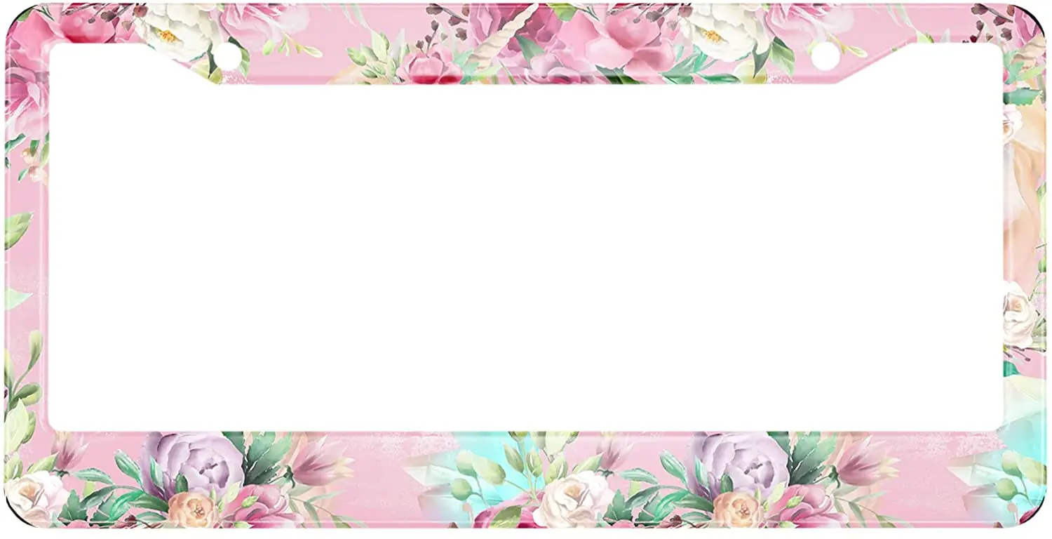 Flower Pink License Plate Frame Pink Roses Floral License Plate Cover Aluminum Metal License Plate Holder Frame for Women Men
Flower Pink License Plate Frame Pink Roses Floral License Plate Cover Aluminum Metal License Plate Holder Frame for Women Men