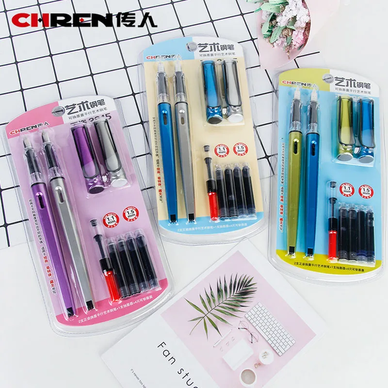 New Gothic parallel to the art flower body art Flat Tip Tibetan Arabic Fountain Pen Student office ink pens set with Ink sacs
New Gothic parallel to the art flower body art Flat Tip Tibetan Arabic Fountain Pen Student office ink pens set with Ink sacs