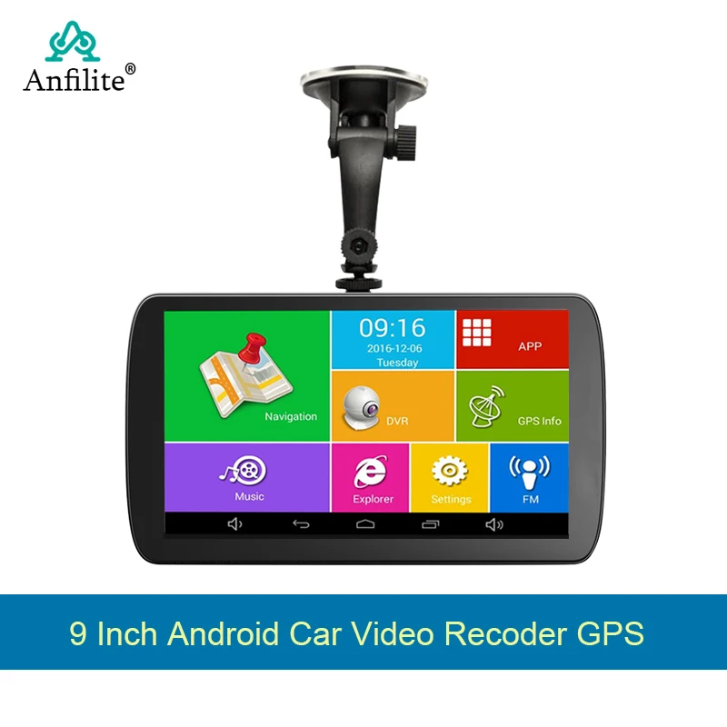 Anfilite 9 дюймов Android 6 0 видеорегистратор автомобильный грузовик GPS навигация 1 Гб 16 DVR