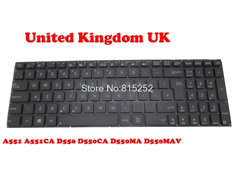 Клавиатура для ноутбука ASUS A551 A551CA D550 D550CA D550MA D550MAV черная без рамки RU Россия/Великобритания/США Английский
Клавиатура для ноутбука ASUS A551 A551CA D550 D550CA D550MA D550MAV черная без рамки RU Россия/Великобритания/США Английский