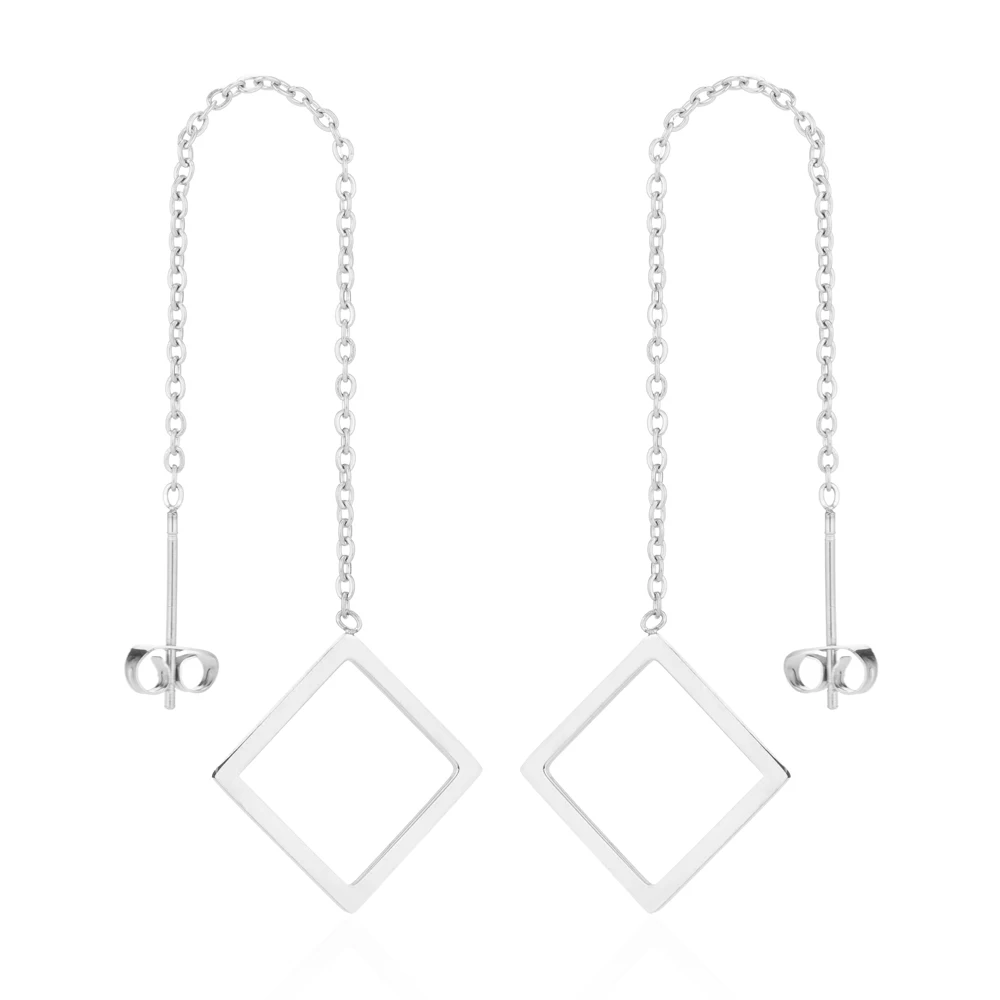 Korean Hollow Square Earrings Long Line Thread Piercing Earring For Teens Girl Geometry Drop Accessories Mujer Stainless Jewelry
Korean Hollow Square Earrings Long Line Thread Piercing Earring For Teens Girl Geometry Drop Accessories Mujer Stainless Jewelry