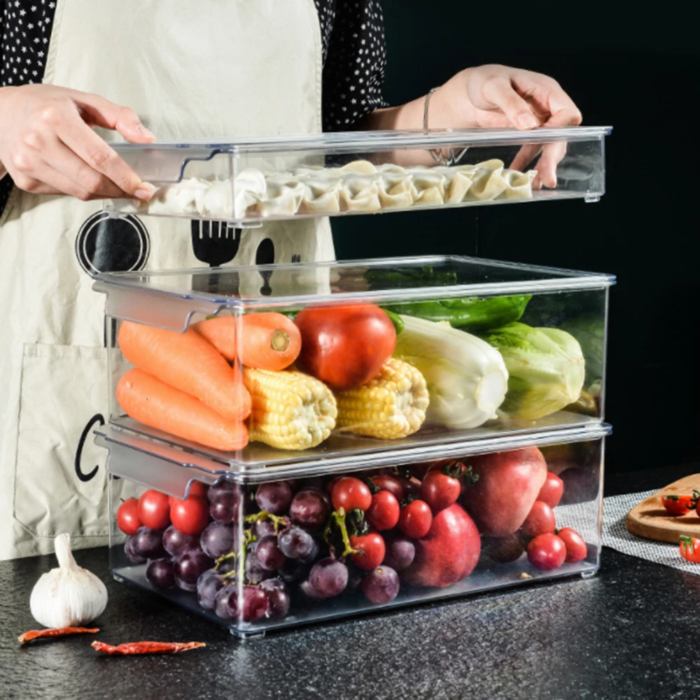 Multifunctional kitchen refrigeratorvegetablefruit food sealed storage container fresh-keeping box sealed storage jar with lid
Multifunctional kitchen refrigeratorvegetablefruit food sealed storage container fresh-keeping box sealed storage jar with lid