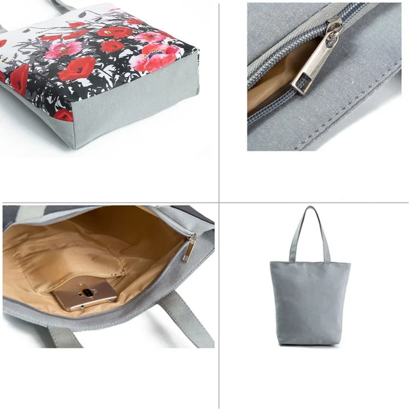 Floral Printed Handbag Women Shoulder Bag Canvas Summer Beach Bag Daily Use Female Shopping Bag Lady
Floral Printed Handbag Women Shoulder Bag Canvas Summer Beach Bag Daily Use Female Shopping Bag Lady