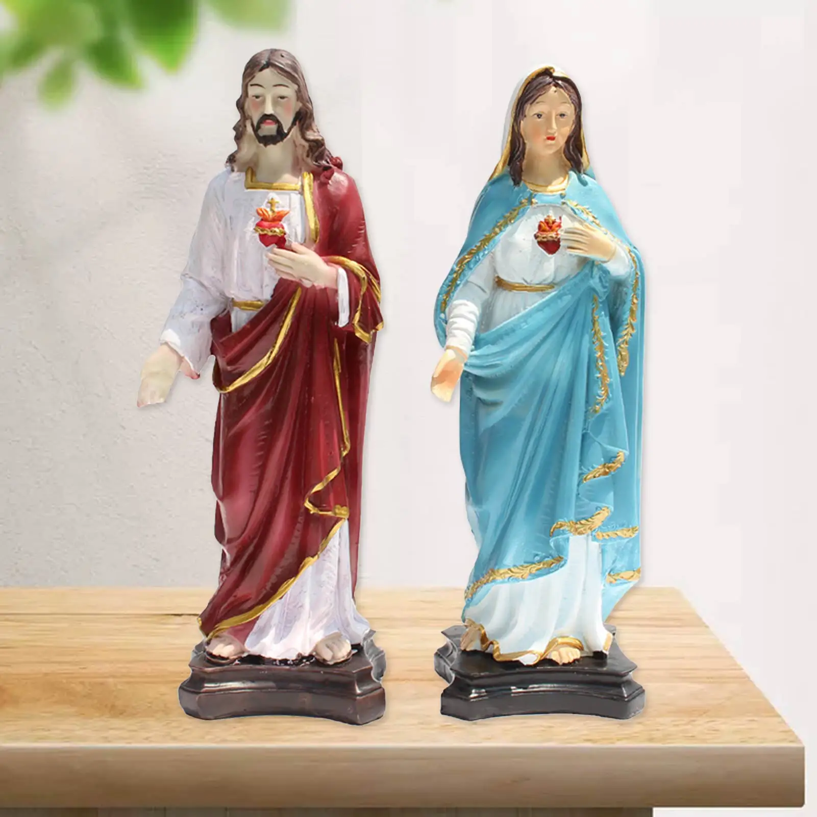 

Saint Jesus Christ/ Virgin Mary Statue Sculpture Christian Jesus Christ Figure Wedding Gift Christmas Home Decors Ornaments