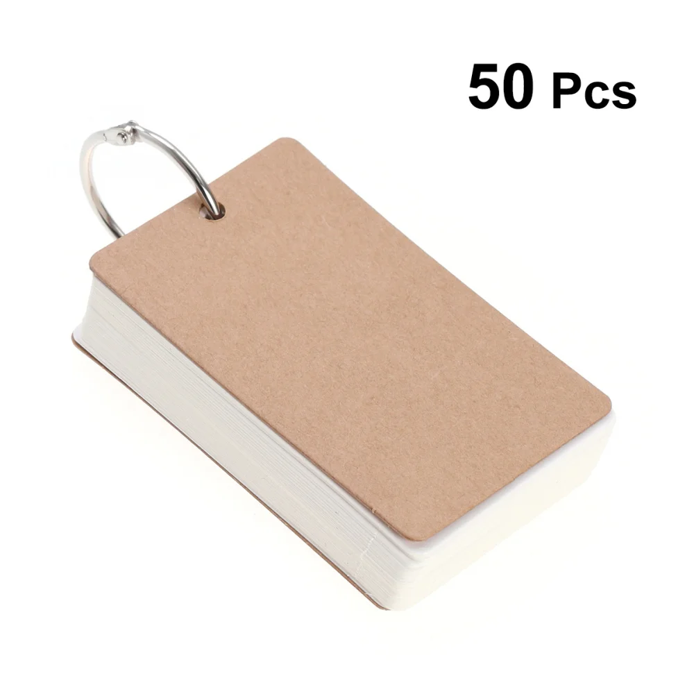 300 Pages Binder Ring Easy Flash Kraft Paper Study Cards DIY Greeting Card (White)
300 Pages Binder Ring Easy Flash Kraft Paper Study Cards DIY Greeting Card (White)