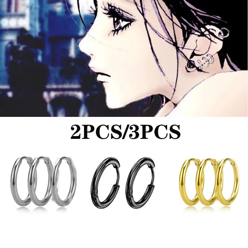 2pcs/3pcs Tokyo Revengers Anime Osaki Nana Earrings Small Geometric Round Circle Hoop Earrings Ear Clip Cosplay Gift 
2pcs/3pcs Tokyo Revengers Anime Osaki Nana Earrings Small Geometric Round Circle Hoop Earrings Ear Clip Cosplay Gift