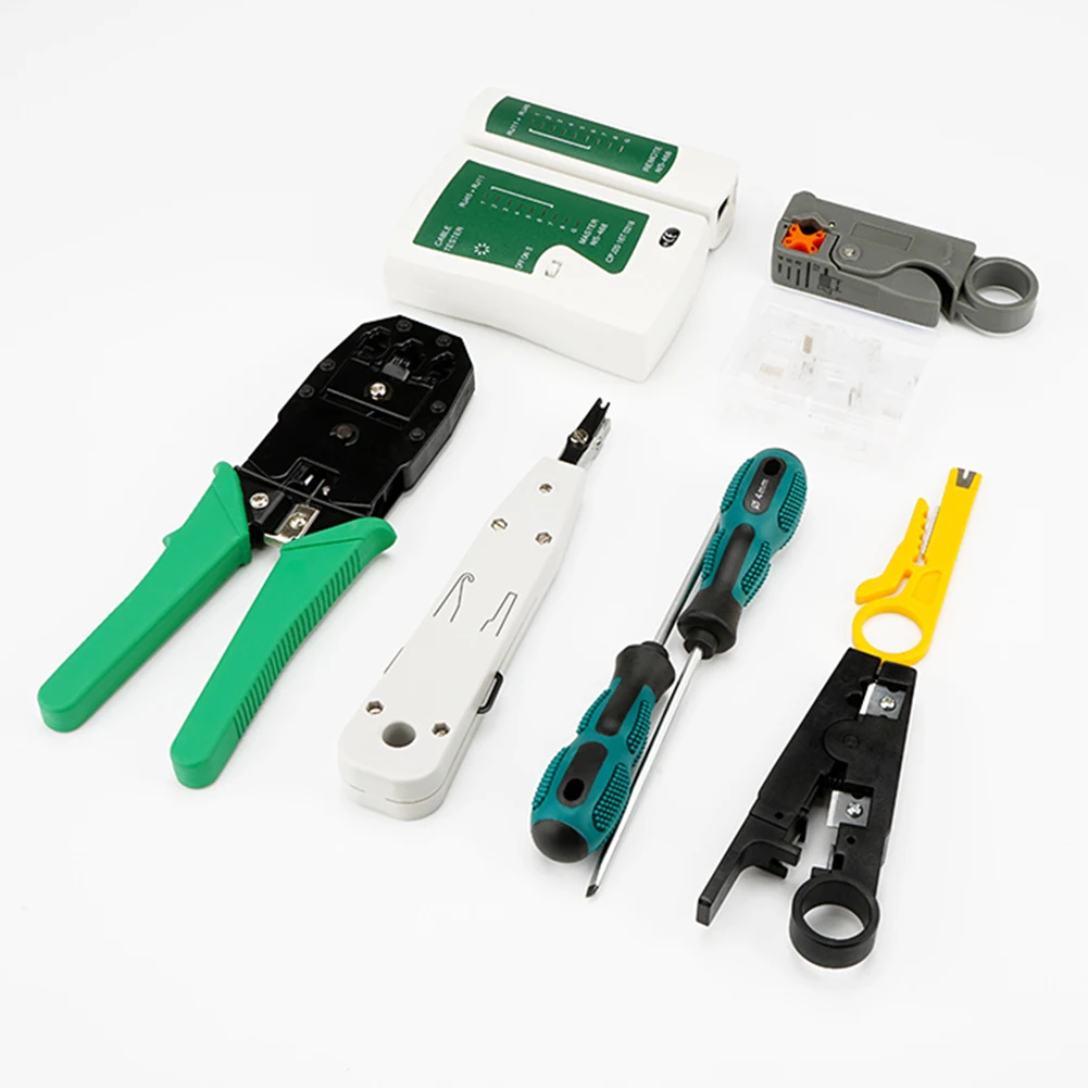 12Pcs RJ11 RJ45 Portable LAN Network Repair Tool Kit Cable Crimping Tool Set Cable Tester AND Plier Crimp Crimper Plug Clamp
12Pcs RJ11 RJ45 Portable LAN Network Repair Tool Kit Cable Crimping Tool Set Cable Tester AND Plier Crimp Crimper Plug Clamp